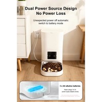 Distributeur automatique de nourriture pour animaux de compagnie intelligent WiFi 6,5 L, contrôle à distance par application, programmable, pour chat et chien, pour la maison