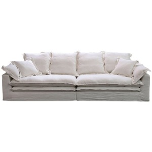 Wabi-sabi vải sofa linen trắng xuống có thể được tháo rời và rửa sạch Kích thước căn hộ kết hợp phòng khách sofa - Product Image 3