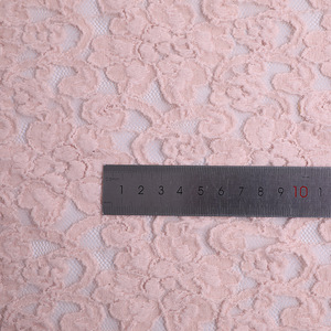 Nuovo tessuto di pizzo elastico in broccato di cotone lana di broccato tessuto di pizzo leggero Color albicocca - Product Image 4