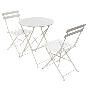 Juego de <span class=keywords><strong>mesa</strong></span> de metal y silla <span class=keywords><strong>plegable</strong></span> moderno para exteriores, muebles de comedor familiares portátiles para <span class=keywords><strong>terraza</strong></span> y jardín para hoteles y patios - Product Image 2