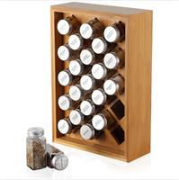 Étagère à épices murale, porte-bouteilles à épices avec crochets pour armoire de cuisine, garde-manger