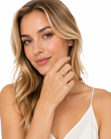 Anillo de Corazón de Latón Chapado en Oro de 18K, Diseño Hueco, Fabricación Directa de Fábrica LUOYUNE, OEM ODM, Anillo de Dedo para Aniversario, Joyería al por Mayor