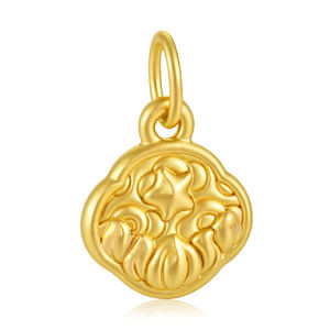 0,55G 5D 24K colgante de esmalte de oro sólido con caracteres chinos accesorios de joyería fina - Product Image 2