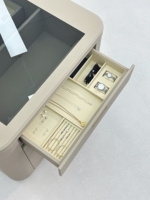 Table de toilette télescopique pliable en pin massif, style vintage moderne, avec miroir rabattable, pour chambre à coucher – Fabrication OEM populaire