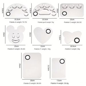 Kit de Espátulas y Paleta de Acero Inoxidable para Mezclar Pinturas al Óleo, para Arte de Uñas y Maquillaje - Product Image 1
