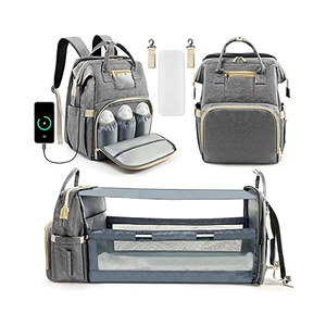 Free sample Mommy Diaper <b>bag</b> Backpack for Travel Large Capacity Waterproof Baby <b>Nappy</b> Organizer with Custom Logo - Product Image 2