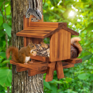 Vente chaude Poli <span class=keywords><strong>Bois</strong></span> Écureuil et Chipmunk Feeder Peint À La Main <span class=keywords><strong>Jardin</strong></span> Table De Pique-Nique <span class=keywords><strong>avec</strong></span> Décor À La Maison Motif - Product Image 4