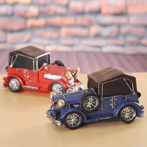 Hucha de resina creativa, adornos para sala de estar, modelo de escritorio de coche Vintage de estilo europeo personalizado - Product Image 2