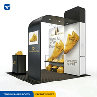 Système de stand d'exposition modulaire 3x3m en profilé aluminium 10x10ft avec caisson lumineux SEG, présentoir de salon professionnel, structure personnalisable