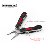 Pince multifonction industrielle en acier inoxydable 2CR, brevetée, pliable, avec lampe torche LED intégrée, verrouillage Liner Lock et bouton de pouce, OEM