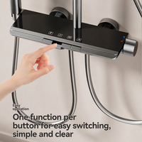 Robinet de douche numérique à 4 fonctions 4312 avec affichage à touches de piano, tendance et luxueux, pour projets de design de salles de bain haut de gamme