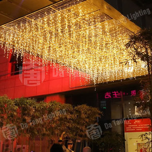 Luces LED tipo carámbano impermeables IP65 para exteriores, para iluminar contornos de edificios en Navidad y decoración de paisajes nocturnos. - Product Image 4