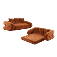 Canapé-lit compact style vintage, convertible siège-lit, pouf, canapé paresseux, canapé-lit pliant, ensemble de canapés inclinables