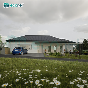 Villa moderne à un étage avec toit à plusieurs pente, structure en acier, 3 chambres, entièrement meublée, <span class=keywords><strong>maison</strong></span> préfabriquée de luxe pour le marché paraguayen - Product Image 4