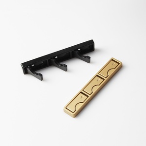 <span class=keywords><strong>2</strong></span> Màu Đôi Thanh Lịch Kim Loại Cổ Điển Treo Tường Màu Đen Mộc Mạc Quần Áo Mũ Khăn Móc - Product Image 2