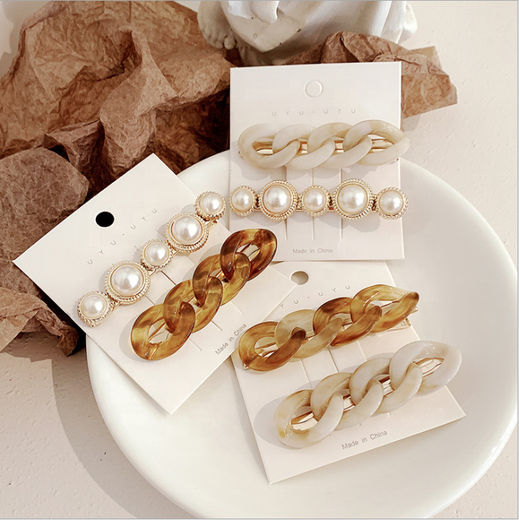 Finestyle Fashion Hair Clips Set Pearls