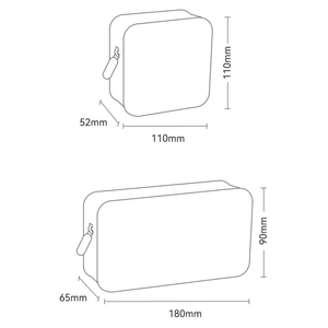 Elegante Bolsa de Cosméticos de Silicona |   Bolsa Impermeable con Cierre y Cordón Tejido de Color |   Organizador de Maquillaje Cuadrado Multiusos Ecológico - Product Image 6