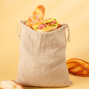 Borsa per il pane <span class=keywords><strong>in</strong></span> <span class=keywords><strong>tessuto</strong></span> di lino riutilizzabile riciclata biodegradabile di design personalizzato personalizzabile all'ingrosso - Product Image 3