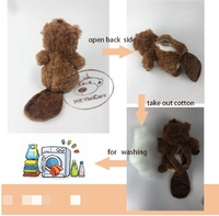 Jouets en peluche de simulation de 20 cm Animaux sauvages en peluche Castor Souris Poupées