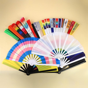 Éventail pliant grand format en gros, idéal pour les cadeaux promotionnels LGBT, artisanat coloré pour femmes et hommes, parfait pour les fêtes de la fierté - Product Image 1