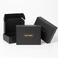 Boîte cadeau en kraft rigide biodégradable et recyclable, fermeture magnétique, doublure en éponge, couvercle noir, épaisseur 2 mm, taille personnalisée
