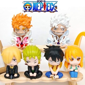 Figuras Miniatura de Anime Kawaii de <span class=keywords><strong>One</strong></span> Piece: Nika Roronoa Zoro, Nami y Sanji, para Decoración de Escritorio, Coche o Regalo - Product Image 1