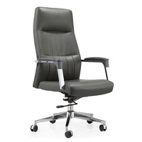 Chaise de bureau de direction moderne de luxe à dossier moyen en cuir PU noir pour salle d'attente et visiteurs