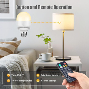 Có Thể Tháo Rời Có Thể Tháo Rời Từ E26 Vít Cơ Sở USB Có Thể Sạc Lại Ánh Sáng Bóng Đèn Với Điều Khiển Từ Xa Cho Không-Hardwired Tường Đèn Treo Tường Bảng Đèn - Product Image 5
