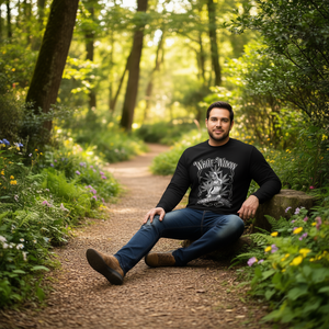 T-shirt a maniche lunghe White Widow con design forte ma dolce, abbigliamento promozionale - Product Image 3