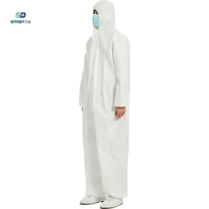 SMS Nonwoven PPES Factory Overall Farm Overall Disposable Protective Coveralls