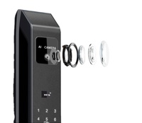 Serrure intelligente WiFi avec application, empreinte digitale, pour portes en bois et en aluminium, avec caméra et télécommande