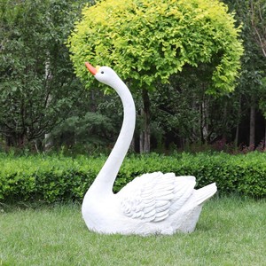 Bán buôn tùy chỉnh lớn ngoài trời nhự<span class=keywords><strong>a</strong></span> thiên nga vườn nghệ thuật điêu khắc nhà sản xuất cung cấp cảnh quan trang trí - Product Image 3