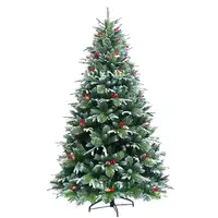 Venta al por mayor PE PVC árbol de Navidad mixta árbol de Navidad Artificial