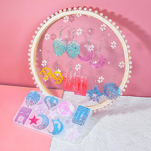 Début Riser cristal résine époxy moule boucles d'oreilles pendentif moulage Silicone moule bricolage artisanat fait à la main bijoux décoratifs outils de fabrication - Product Image 4