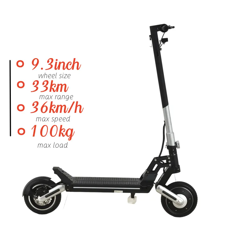 Vendita calda nel 2023 muslimpotente scooter elettrico scooter scooter elettrico per adulti con pneumatico da 9.3 pollici di alta qualità