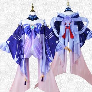 Vente en gros Sangonomiya <span class=keywords><strong>Kokomi</strong></span> Cosplay Costume <span class=keywords><strong>Genshin</strong></span> <span class=keywords><strong>Impact</strong></span> Anime Halloween Party Costume Kuwaii Lolita Robe pour les filles - Product Image 3