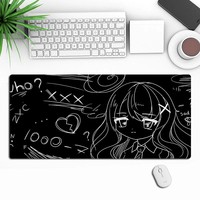 Alas Mouse Anime Wildberries untuk Gaming E-sports dan Meja Kantor, Alas Mouse yang Diperbesar dan Ditebalkan, Logo Dapat Disesuaikan