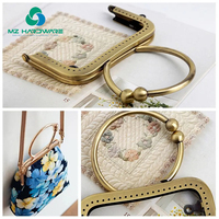 MZhhardware Mini sac à main en métal cadre Kiss fermoir sac matériel Vintage sac Kiss fermoir serrure sac à main fermoir cadre poignée sac accessoires