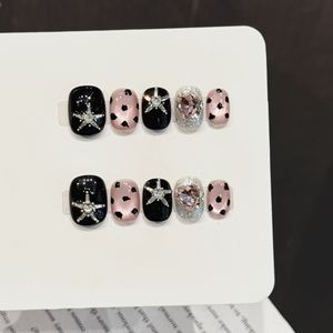 Ongles à presser de luxe avec diamants, nouveau design, forme ballerine longue, française, cercueil, amande, prix usine abordable - Product Image 2