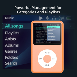 Reproductor MP3 Portátil innioasis Y1, Reproductor de Música HiFi sin Pérdidas, Compatible con Tarjeta TF de 128GB - Product Image 2