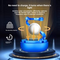 Difusor Giratorio para Auto con Energía Solar, Globo Levitante, Ambientador de Aire para Auto, Adorno de Fragancia de Lujo para Auto
