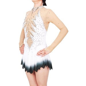 2023 New Design Fashion Dance Wear <strong>Ice</strong> <strong>Skating</strong> Skirts Ruched Inset Ballroom Dance <strong>Dress</strong> - Product Image 3