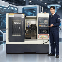 Tour CNC à banc incliné de haute précision TCK40 avec tourelle servo