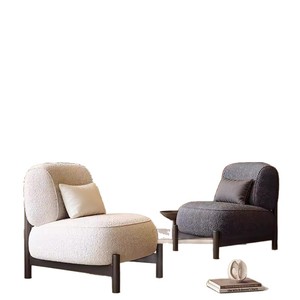 <span class=keywords><strong>Poltrona</strong></span> Singola in Tessuto Color Crema Stile Nordico, Design Compatto <span class=keywords><strong>e</strong></span> Rilassante, per Soggiorno <span class=keywords><strong>e</strong></span> Balcone, Utilizzabile anche per Hotel - Product Image 2