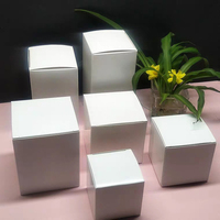 Mini emballage pliable personnalisé, petite boîte blanche, boîte en papier blanc uni, boîte à batterie en carton imprimée