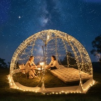 Dôme géodésique, tente pop-up, une chambre, ouverture rapide, spacieuse, portable, imperméable, PVC, abri familial pour le camping en plein air