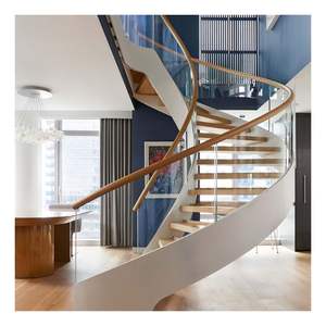 Escalera curva <span class=keywords><strong>de</strong></span> vidrio compacta con marco <span class=keywords><strong>de</strong></span> aluminio Escalera curva perfecta <span class=keywords><strong>para</strong></span> <span class=keywords><strong>espacios</strong></span> <span class=keywords><strong>pequeños</strong></span> y decoración moderna - Product Image 5