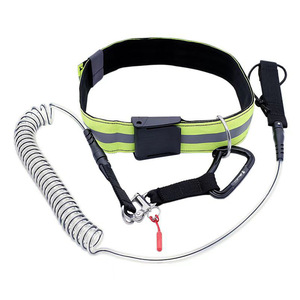 Laisse de planche de surf avec ceinture réfléchissante, boucle automatique, corde de sécurité élastique en nylon pour sports nautiques, unisexe, 12 ans et plus - Product Image 1