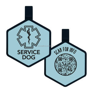 Kleine Dubbelzijdige Aangepaste Siliconen Hond & Kat Id Tag Effen Patroon Anti-Verloren Gegraveerde Tags Klassieke Stijl - Product Image 4