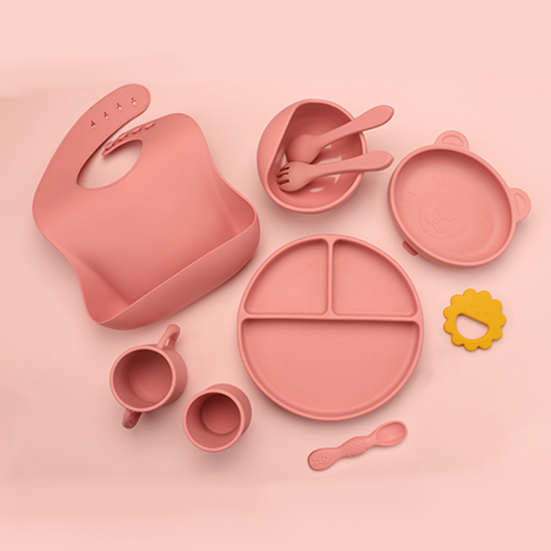 Продажа по оптовым ценам; Принт на Bpa бесплатно тренировочные ложка водонепроницаемые Слюнявчики всасывания чаша пластина силиконовой комплект для кормления